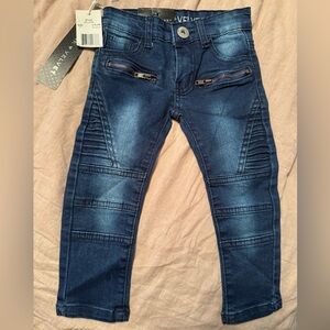 Velvet Jeans for Girls - Blue, Size 2T